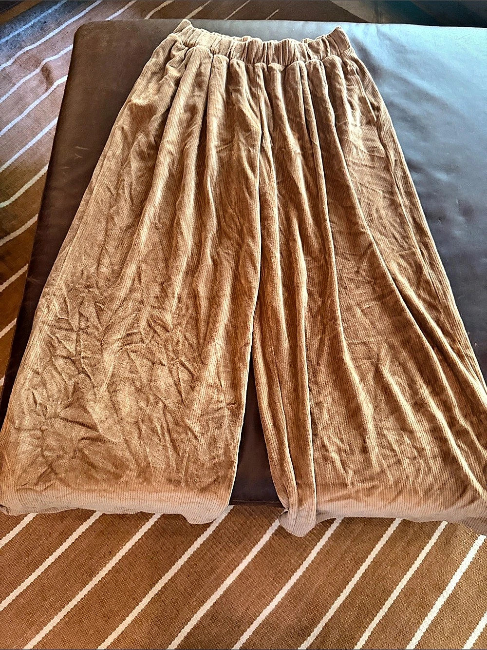aerie Corduroy Wide Leg Pant Brown Medium